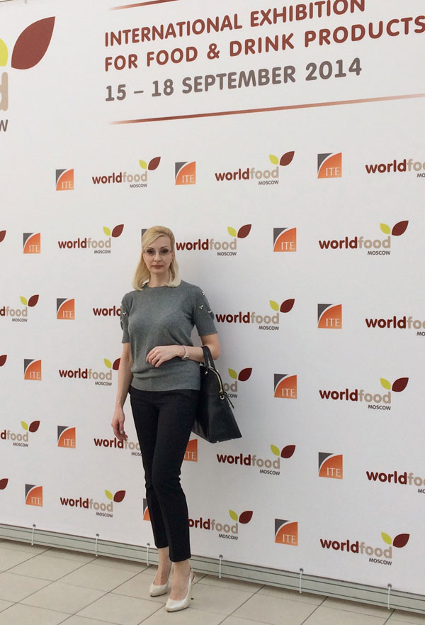 Анна Филатова на выставке «World Food Moscow»2014г